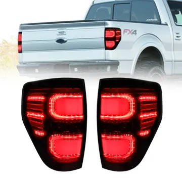 Fit For Ford F150 F-150 2009-2014 LED Tail Light Smoked Housing