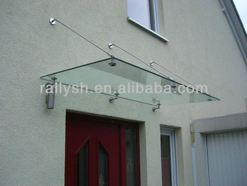 stainless steel glass canopy tempered canopy