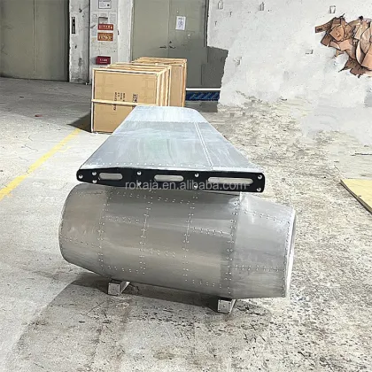 Aviation Vintage Wing Aluminum Sheet Rivets Desk