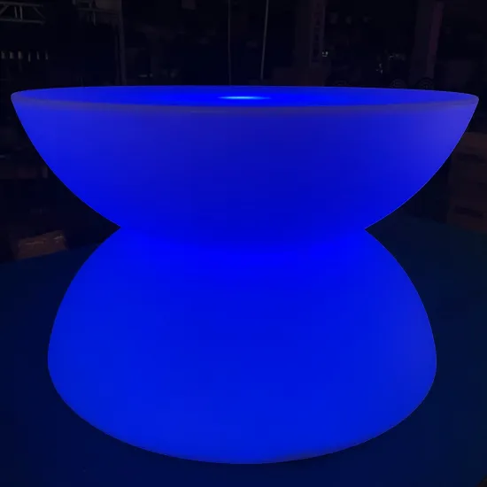 Outdoor LED Shining Round Double Table for bar