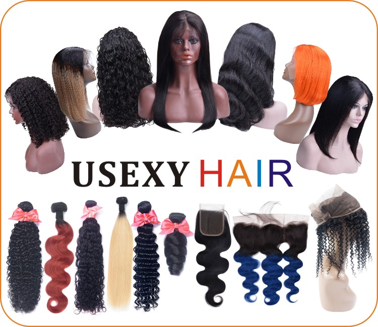 USEXY Wholesale Wigs brazilian Remy Human Hair Short Curly Lace Front Wig