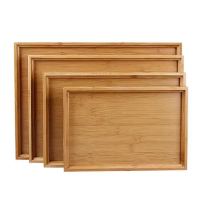 Solid Bamboo Organic Tea Serving Tray