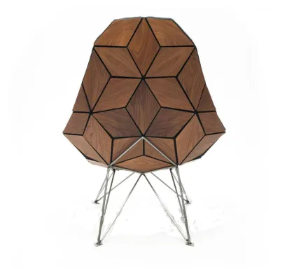 Diamond Shaped Tiles Into Chair for Living Room