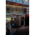 Moderna mesa de comedor circular "Elegancia en la ciudad"