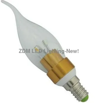 3w glass shape E14 LED candle light