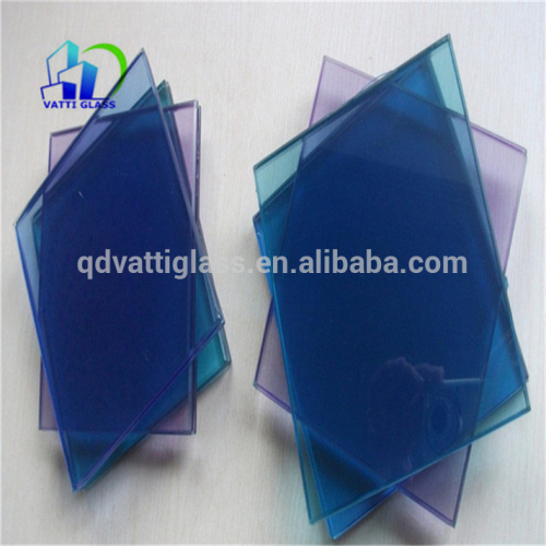 4+4mm laminate glass tinted tempered glass panel for hotel door