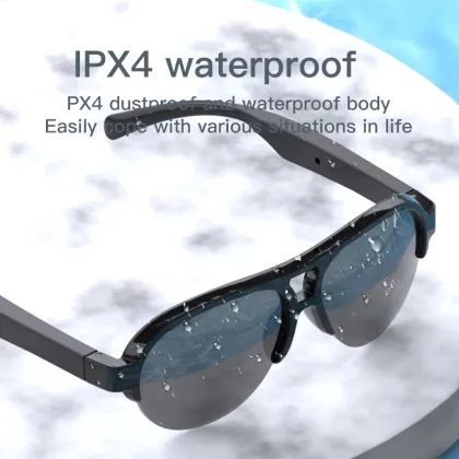 F08 Glasses: Bone Conduction Earphone Glasses with Bluetooth Wireless Audio