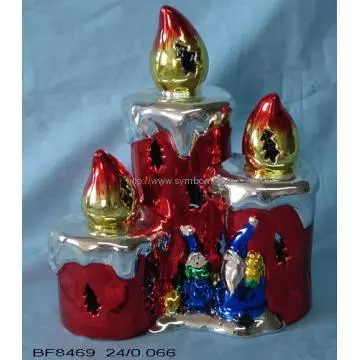 Ceramic Christmas Gifts  Santa Claus And Candle