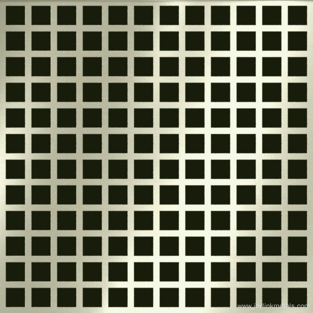Square hole perforated metal