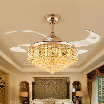 Modern Crystal Chandelier LED Light with Remote Control for Home and Hotel