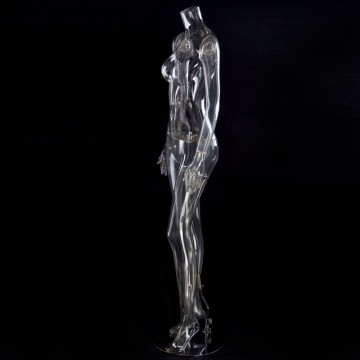 Top sale good quality full body female clear plastic mannequin