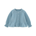 Babykleidung Gestrickte Strickjacke Himmel Blaue Oberseite