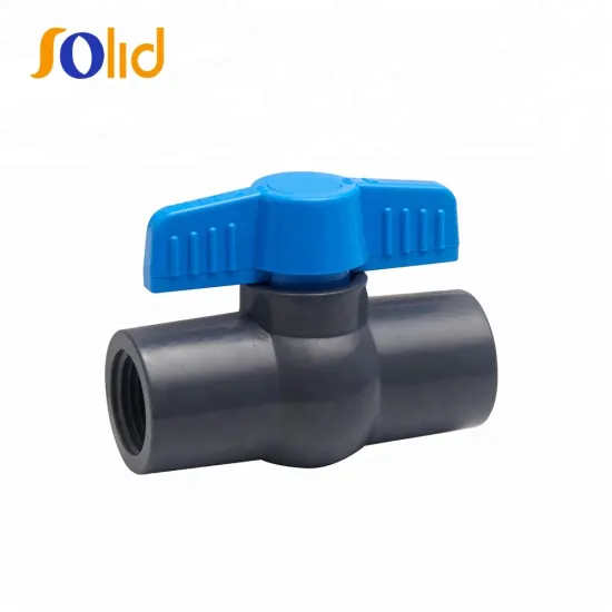 DIN Socket Plastic UPVC PVC Round Compact Ball Valve
