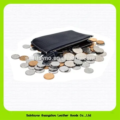 Men's genuine leather coin purse with key ring 15052
