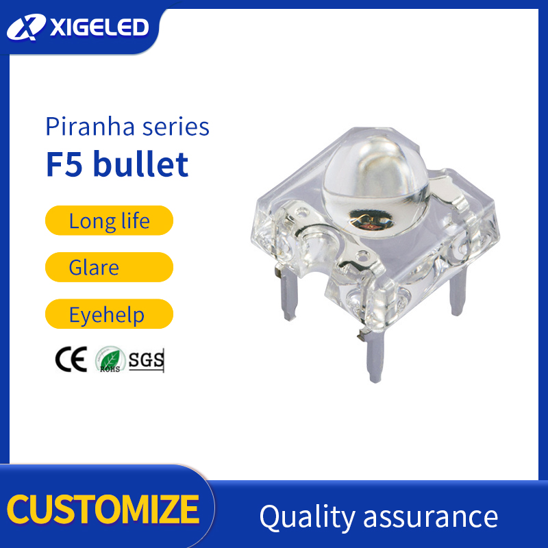F5-piranha single core luz branca led contas de lâmpada