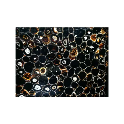 Natural Black Agate Slab Pricing for High-end Clubs