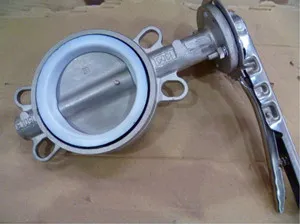 bare shaft wafer butterfly valve with PTFE seat