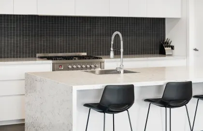 Customized kitchen porcelain stone benchtops