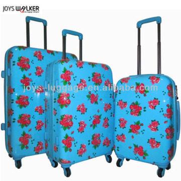 ABS/PC blue flower used hotel luggage carts
