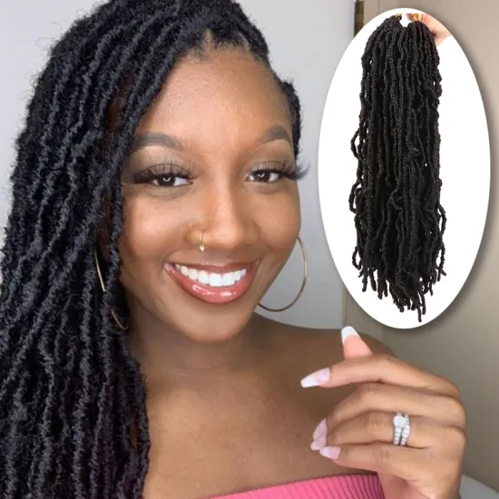 Hot Selling 1b black  locs products synthetic black hair braiding braids kenya