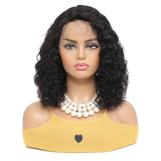 Curly Human Hair Wig Bob Wig 13x4 Lace Front Human Hair Wigs PrePlucked 4x4 Lace Closure Wig Brazilian Human Hair Wigs
