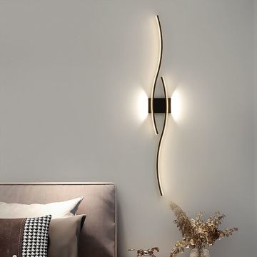 S-Shaped LED Wall Light for Bedroom and Living Room