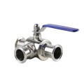 3 Way L Port Manual Clamped Ball Valve