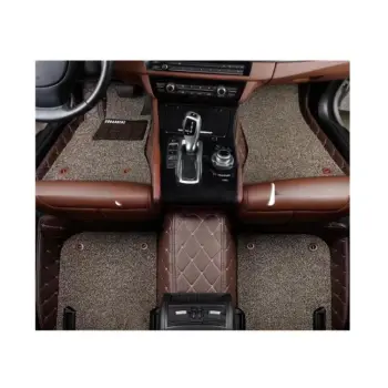 2024 LHD Classical Red Coffee Color Left-Drive 5d Car Floor Mats for Nissan X-Trail T30/Venza/Audi A6