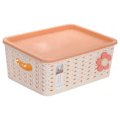Versatile Storage Basket Plastic Weave Basket with Handle