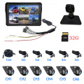 10.1 inch 6 channel voertuigmonitor System Ondersteuning 2.5d touch/h.265 Compressiestandaardfunctie