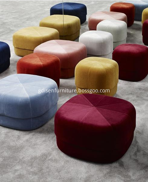 Fabric small footstool