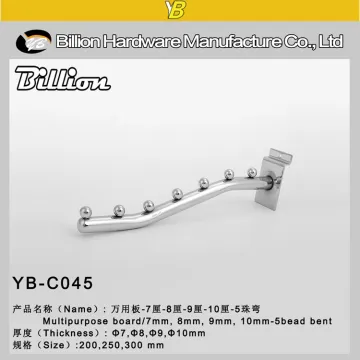 supermarket metal chrome clothes hanging display hooks