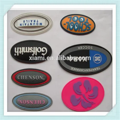 good quality superior material engraved words embossed rubber lable