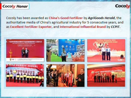 10Cocoly, the 1st granular water-soluble fertilizer in China