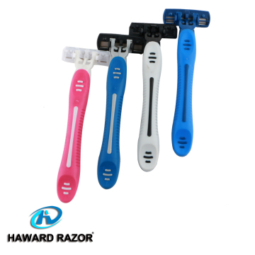 D317L various color rubber handle razor blade knife to shave