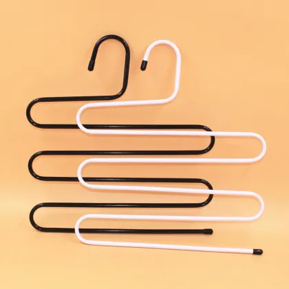 N295 S type wholesale space saving metal trouser hangers rack