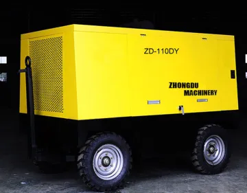 High Pressure Diesel Power Source Screw Air Compressor