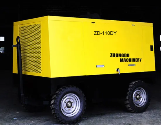 High Pressure Diesel Power Source Screw Air Compressor