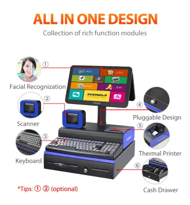 Supermarket POS Terminal - Capacitive Touch Screen Cashier Machine for Sale