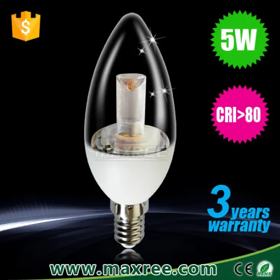 New Design 3 year warranty led candle light 5w,e14 led candle wholesale