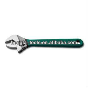 Plastic handle adjustable wrench