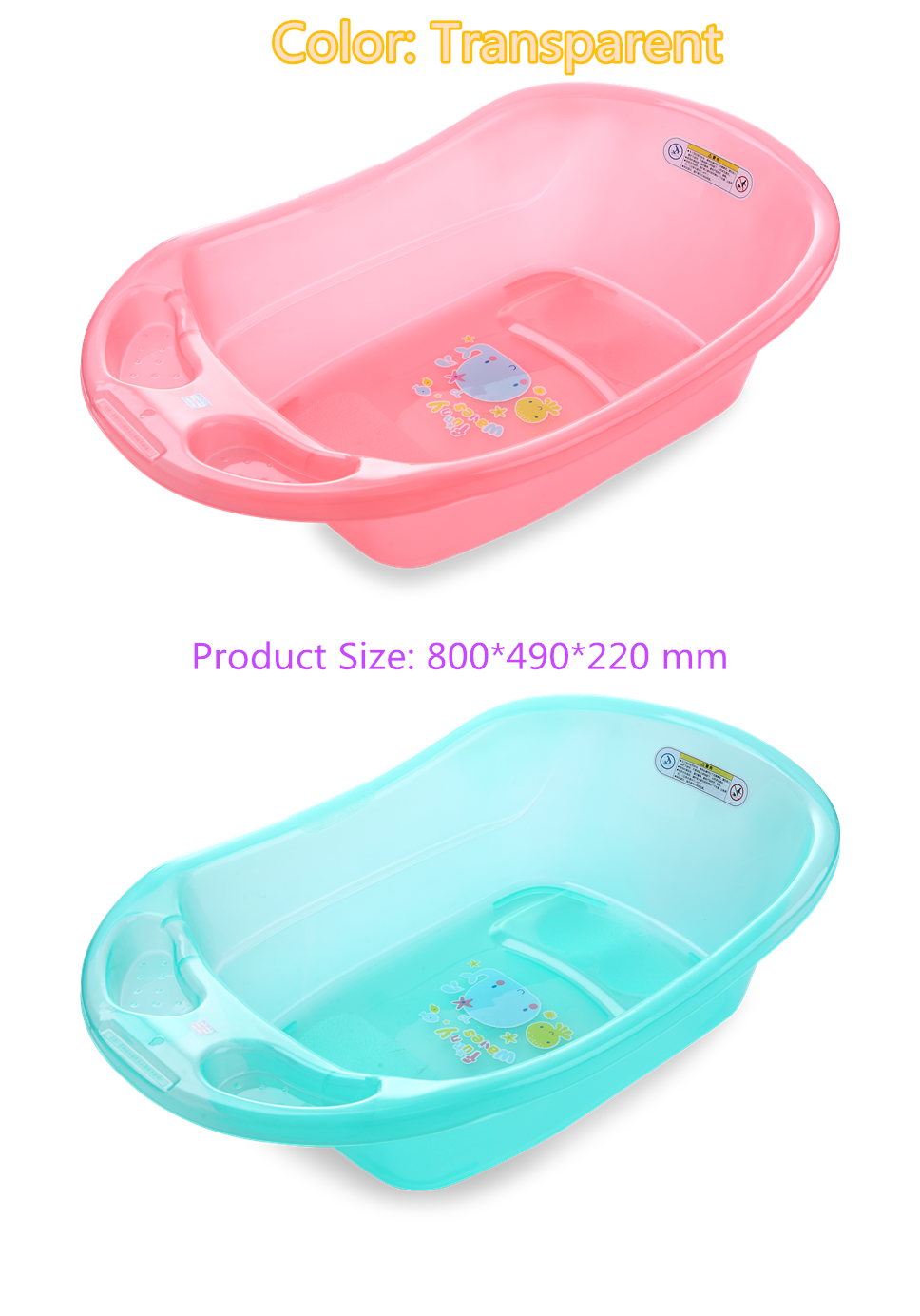 Plastic Transparent Bathtub