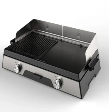 Electric Griddle Raclette Grill Plancha Smokeless Party BBQ Grill with Non-Stick Pan