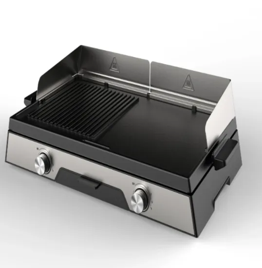 Electric Griddle Raclette Grill Plancha Smokeless Party BBQ Grill with Non-Stick Pan