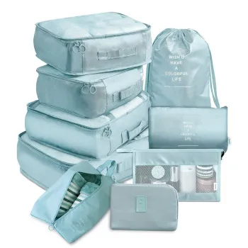 Customization 9 Pcs Travelling Storage Bag Set - Luggage Organizer & Packing Cubes