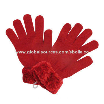 Magic Knitting Gloves, Soft Plush Cuff, Available in Various Colors