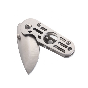 Stainless Steel 2-in-1 Cigar Cutter and Knife for Pocket Travel