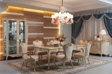 Italian heavy-duty dining table and chairs new model