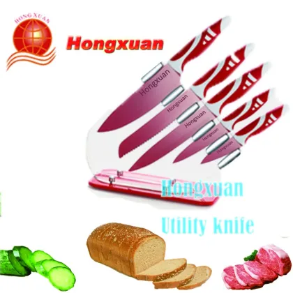 2017 Newest! Painted Knives Painted Coat Red Knives Kitchen Knives