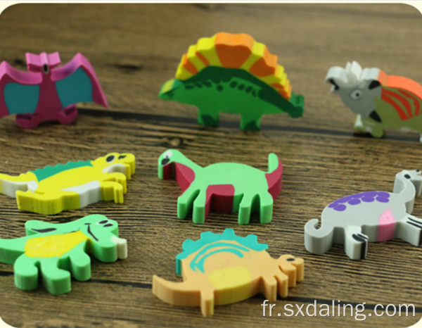 Gomme promotionnelle de dinosaure fantaisie 3D personnalisée